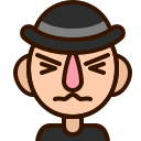 confused, emoji, emot, fluddled, man, smiley, stunned svg vector icon