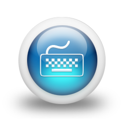 glossy,blue,orb icon