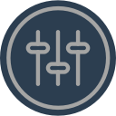 audio, media, media player, music, settings, video player svg vector icon