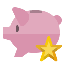 piggy,bank,star icon