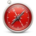 red, safari, soda icon