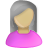 female, grey, olive, pink, user icon