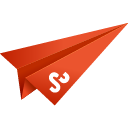 orange, origami, paper plane, social media, stumbleupon icon