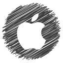 apple, media, social svg vector icon