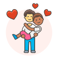 arms, couple, gay, hold, in svg vector icon
