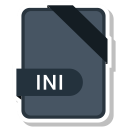 document, file, ini, name svg vector icon