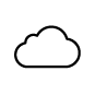 cloud, cloudy, slim cloud, thin cloud icon