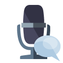 radio,microphone,speech,bubble icon