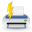 lightning, power, print, quick icon