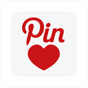 pinlove, pinterest, square icon