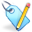 blue, edit, tag icon
