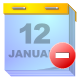 calendar, remove icon