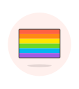 flag, lgbtq svg vector icon