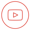 line, media, movie, neon, social, video, youtube svg vector icon