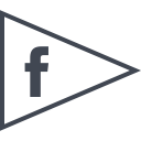facebook, flag, media, social svg vector icon
