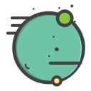 earth, planet, saturn, univearse, venues svg vector icon