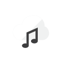 cloud, music svg vector icon