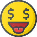 emoji, emote, emot, emot, money svg vector icon