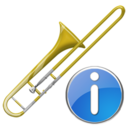 trombone,info,instrument,information,about icon