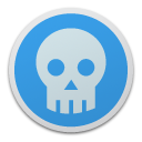 skull,blue icon