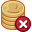 coin,stack,gold,remove,pay,payment,cash,currency,money,check out,credit card,delete,del icon