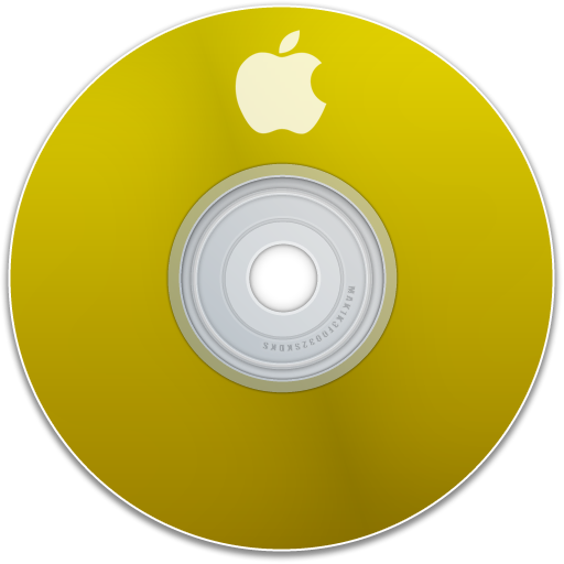 apple,yellow,cd,dvd,disc,disk,save icon