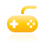 controller, game, yellow icon