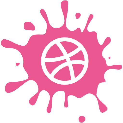 social,media,blot,set,dribbble icon