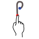 gestureworks, letter, lowercase, p, stroke icon