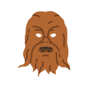 chewbacca, han solo, star wars, wookie svg vector icon
