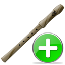 flute,add,instrument,plus icon