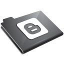 blogger,grey icon