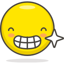 beaming, eyes, face, smiling, with svg vector icon