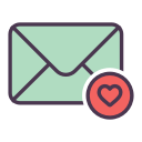 chat, email, envelope, heart, internet, letter, mail svg vector icon