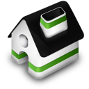 green, home icon