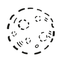 astronomy, new, new moon, space svg vector icon