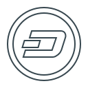 cryptocurrency, dash, sign svg vector icon