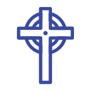 celebration day, christianity, cross, easter, holiday, line, spring svg vector icon