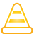 basic, cone, traffic, yellow icon