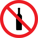 alcohol, bottle, forbidden, prohibition svg vector icon