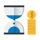 hourglass, is, money, shopping, time svg vector icon