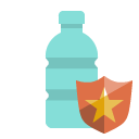 plastic,bottle,shield icon