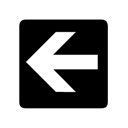 arrow, left, rectangle icon