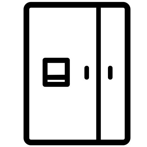 Double Door Refrigerator svg vector icon