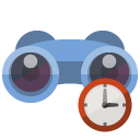 binoculars,clock icon