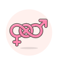 bisexual, sign svg vector icon