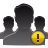 alert, group, user icon