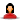 female, red, user icon