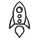 business, rocket, seo svg vector icon