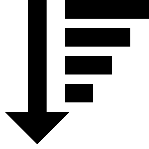 Black Amount Desc svg vector icon